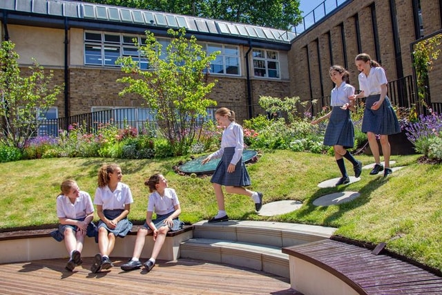 Francis Holland School Rooftop Children Sitting down