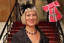 Michelle McDowell receives MBE at Buckingham Palace