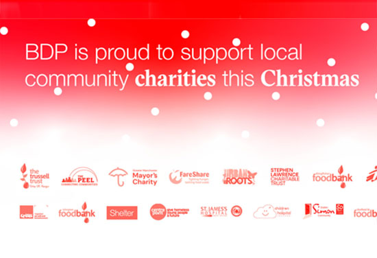 BDP is proud to support local community charities this Christmas