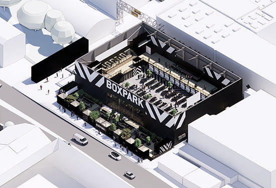 BDP designs latest Boxpark at site of historic Liverpool brewery