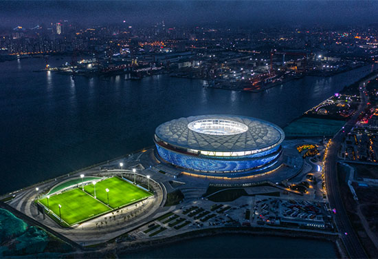 Dalian’s Barracuda Bay Stadium Completes