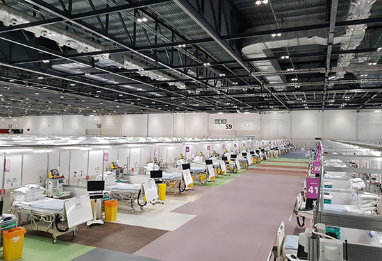 ExCeL Exhibition Centre repurposed into NHS Nightingale Hospital