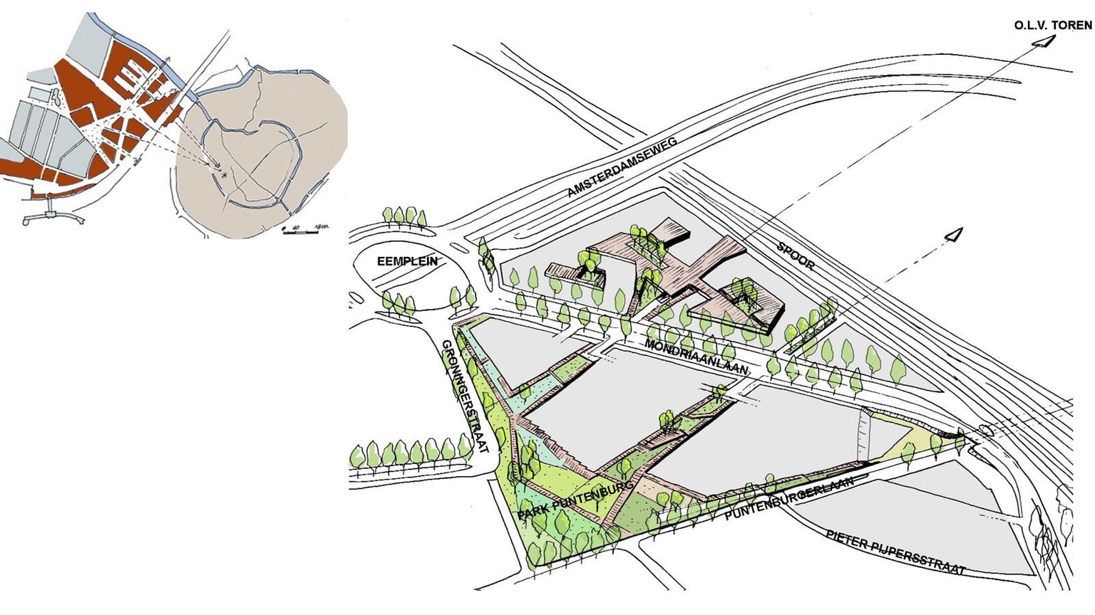Amersfoort, Centraal Stadsgebied Noord sketch plan