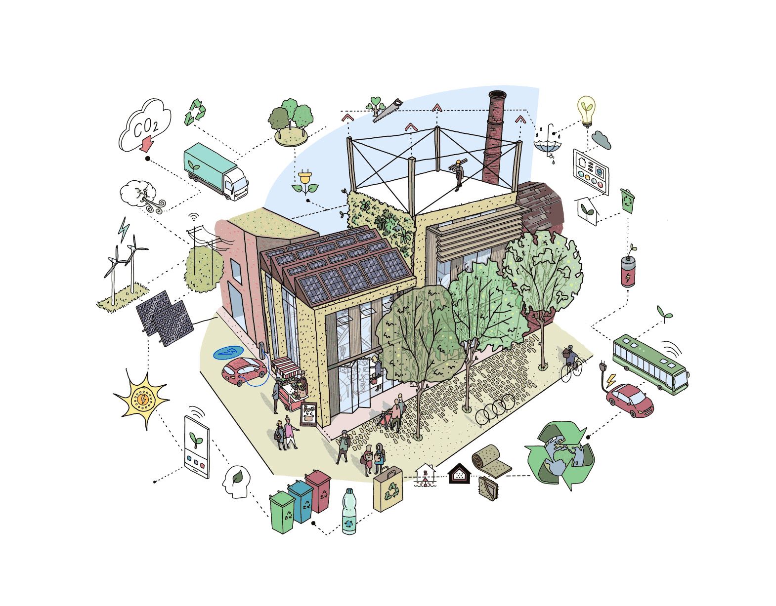 Carbon free building GIF