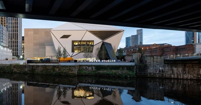 Exterior of Aviva Studios, Manchester