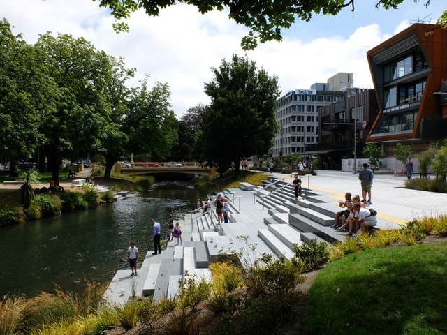 Avon river, Christchurch New Zealand.