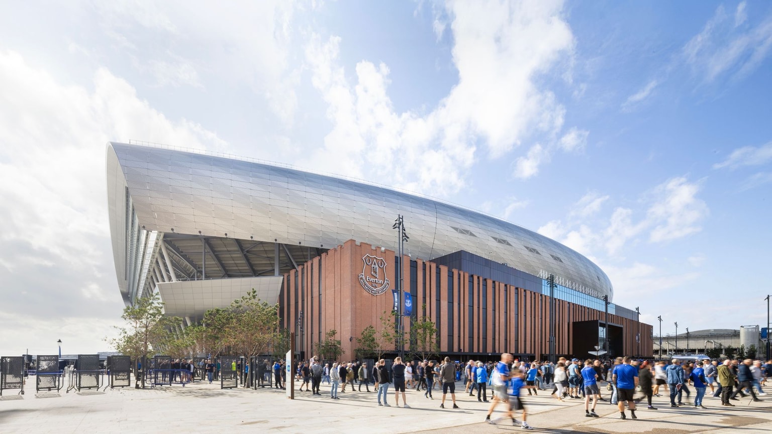 Everton Stadium Exterior Side view