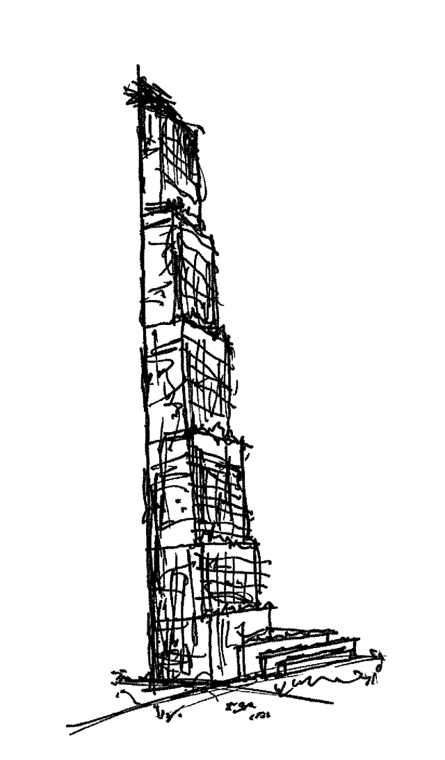 CG Tower Expo City Concept Sketch