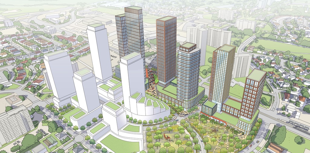 Jane Finch Mall CGI's 2 Buildings