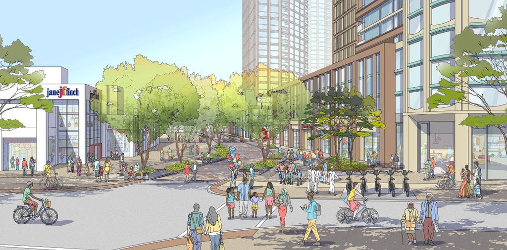 Jane Finch Mall CGI's 3 people at stores