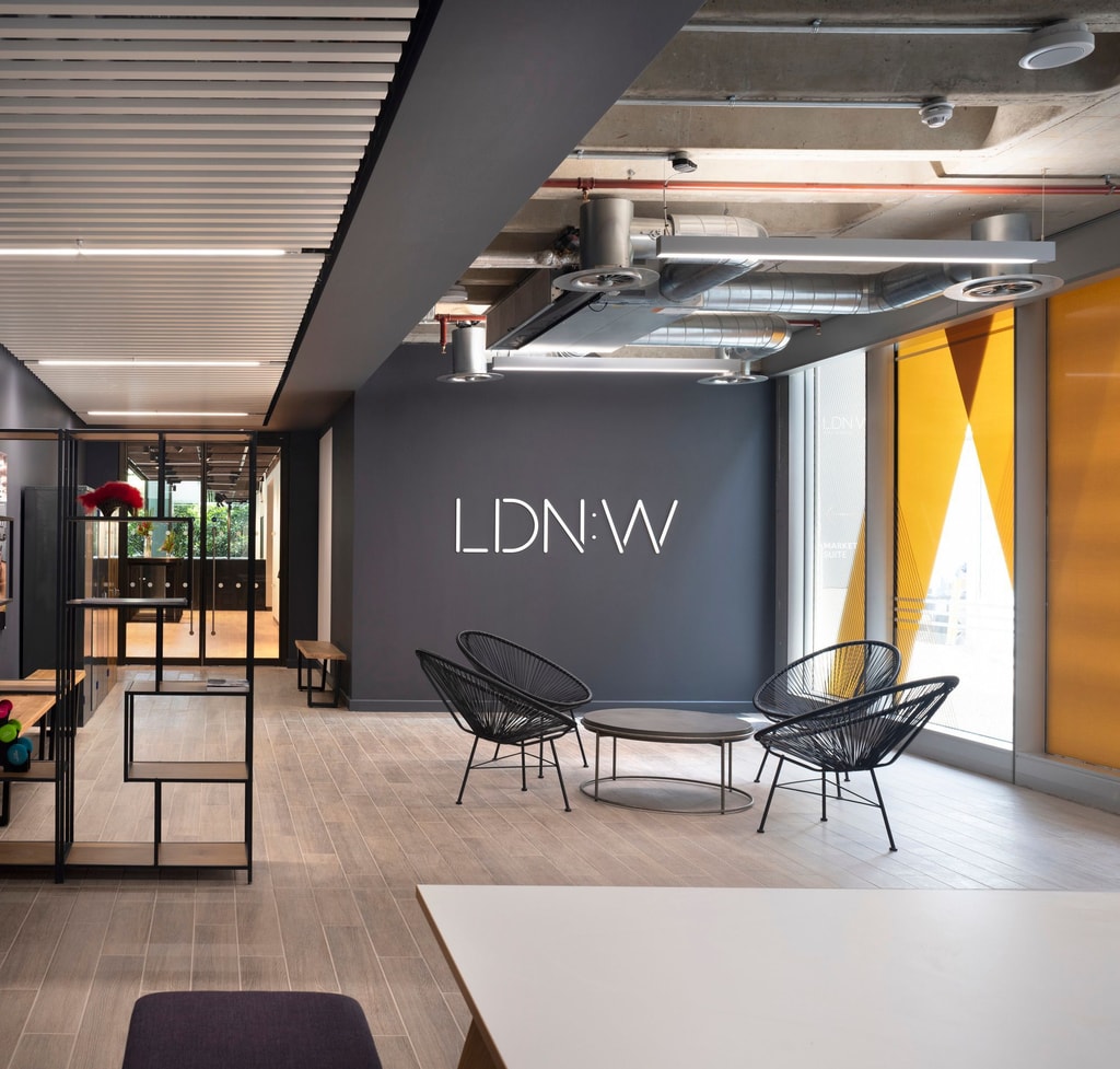 LDN-W interior with sign and colour