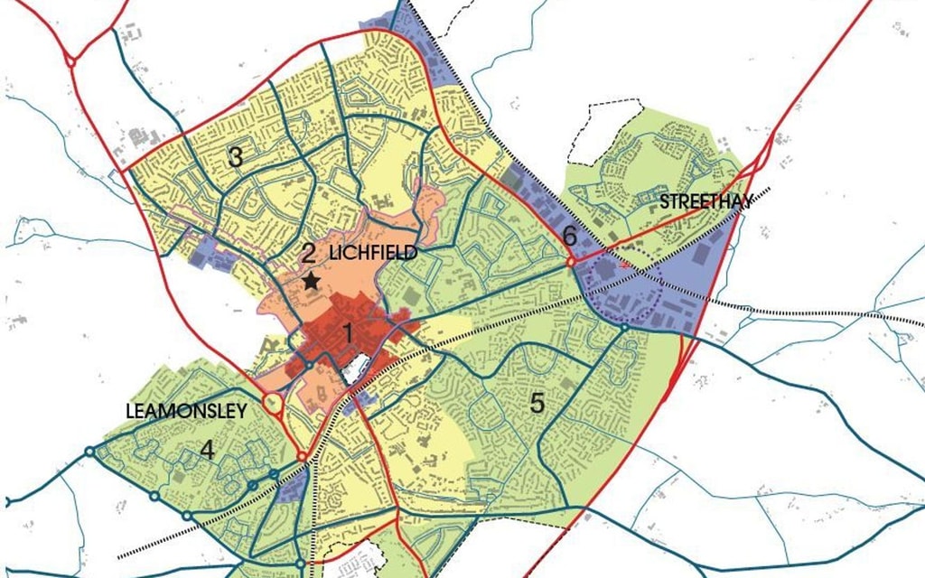 Lichfield Map