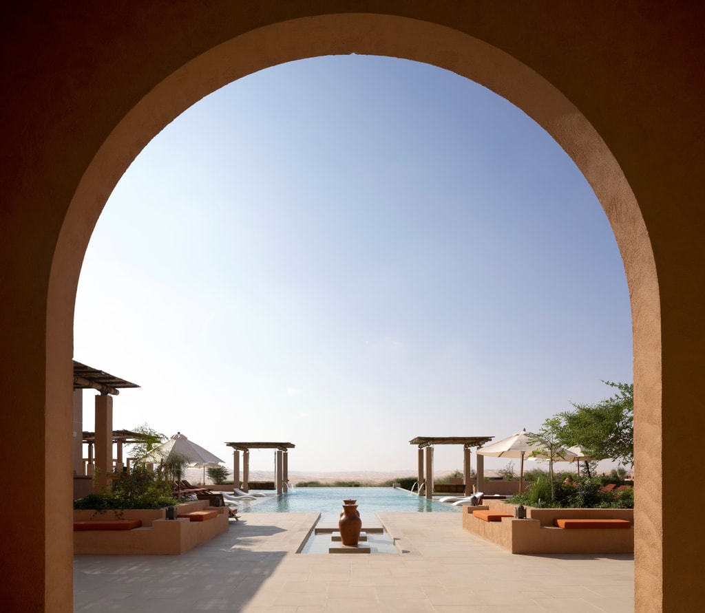 Liwa Resort exterior arch day