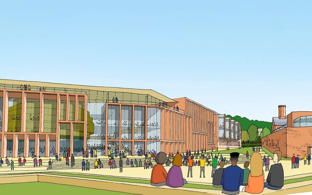Canterbury Christ Church University - exterior sketch