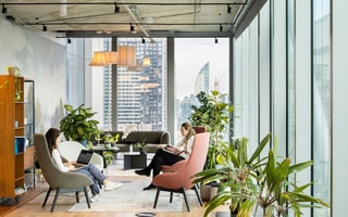 Staff sitting in a studio pace