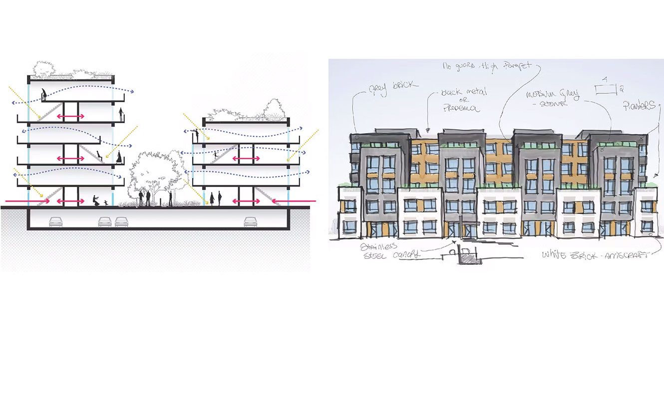Sketch of residential development