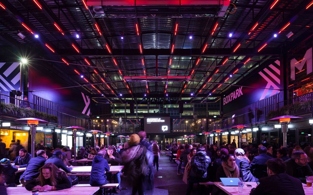 英国伦敦克莱登Boxpark集装箱公园