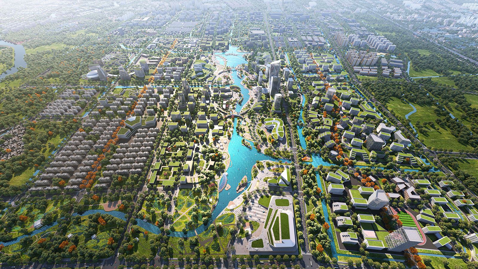 上海南虹桥前湾地区城市设计—虹桥生态共享城