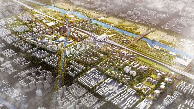 盐城“范公堤”高铁组团城市设计