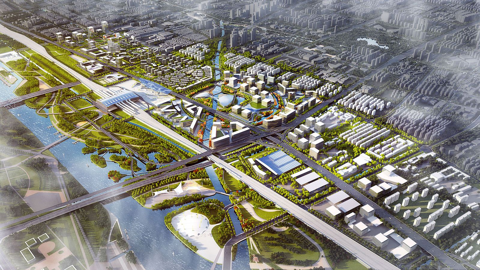 盐城“范公堤”高铁组团城市设计