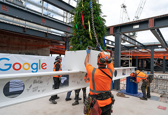 BDP celebrates topping out ceremony at Google's new King's Cross building