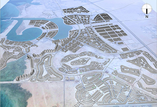 Al Kharaej and Waterfront Residential districts Lusail City Qatar